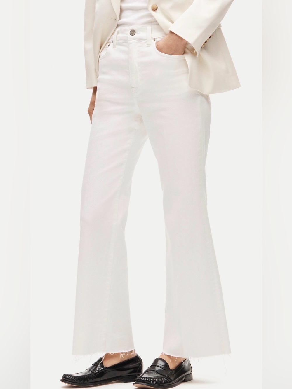 NWT J Crew Charley Kick Out Crop Jean in Super Stretch 28